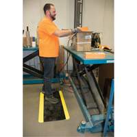 Anti-Fatigue Matting, Diamond, 1-2/3' x 3-1/4' x 3/4", Black/Yellow, Polyurethane EastCoast Offshore Supplies
