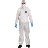 AlphaTec Microchem&reg; 3-Piece Chemical Resistant Coveralls with Hood, 2X-Large, White EastCoast Offshore Supplies
