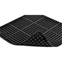 Cushion-Ease&reg; 550 Interlocking Anti-Fatigue Mat, Slotted, 3' x 3' x 3/4", Black, Rubber EastCoast Offshore Supplies