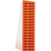 "460 Volts" Conduit & Voltage Labels, 1/2" x 2-1/4", Cloth/Vinyl, English EastCoast Offshore Supplies