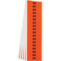 "DC" Conduit & Voltage Labels, 1/2" x 2-1/4", Cloth/Vinyl, English EastCoast Offshore Supplies
