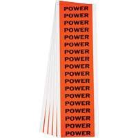 "Power" Conduit & Voltage Labels, 1/2" x 2-1/4", Cloth/Vinyl, English EastCoast Offshore Supplies