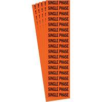 "Single Phase" Conduit & Voltage Labels, 1/2" x 2-1/4", Cloth/Vinyl, English EastCoast Offshore Supplies