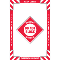 "Emergency Equipment" Floor Marking Kit, Adhesive, English with Pictogram EastCoast Offshore Supplies