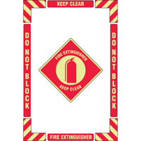 "Fire Extinguisher" Floor Marking Kit, Adhesive, English with Pictogram EastCoast Offshore Supplies