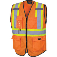 6958 Gilet de s&eacute;curit&eacute; &agrave; fermeture &eacute;clair avant, Orange haute visibilit&eacute;, Petit, Polyester EastCoast Offshore Supplies
