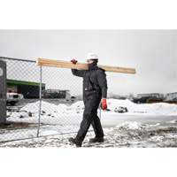 GridIron Regular Length Zip-To-Thigh Bib Overall, Men's, Large, Black EastCoast Offshore Supplies