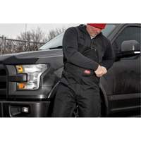GridIron Regular Length Zip-To-Thigh Bib Overall, Men's, Large, Black EastCoast Offshore Supplies