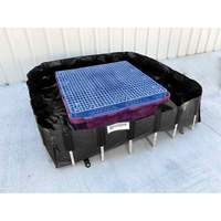Ultra-IBC Berm&reg; Spill Berm, 400 US gal. Capacity, 6' W x 6' L x 18" H, L-Bracket EastCoast Offshore Supplies