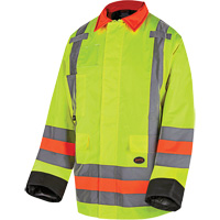 6040 Quebec Winter Traffic Control Jacket, Polyester, High Visibility Lime-Yellow, X-Small EastCoast Offshore Supplies