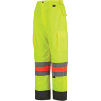 6041 Pantalon de contr&ocirc;le de la circulation pour l'hiver qu&eacute;b&eacute;cois, Polyester, T-petit, Jaune lime haute visibilit&eacute; EastCoast Offshore Supplies