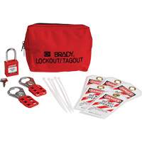 Trousse de cadenassage/&eacute;tiquetage avec cadenas de s&eacute;curit&eacute; en nylon dans une pochette, Ensemble &eacute;lectrique, 14 composants compris EastCoast Offshore Supplies