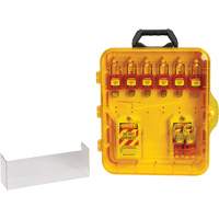 Lockout Station with Keyed Alike Nylon Safety Lockout Padlocks, Plastic Padlocks, 6 Padlock Capacity, Padlocks Included EastCoast Offshore Supplies