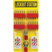 Lockout Board with Keyed Different Nylon Safety Lockout Padlocks, Plastic Padlocks, 24 Padlock Capacity, Padlocks Included EastCoast Offshore Supplies