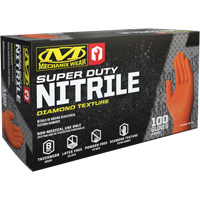 Gants robustes jetables, 9/Moyen, Nitrile, 8 mils, Sans poudre, Orange EastCoast Offshore Supplies