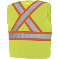 598P Tear-Away Mesh Safety Vest, High Visibility Lime-Yellow, Medium/Small, Polyester EastCoast Offshore Supplies