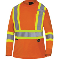 6968 Bird's-Eye Women's Safety T-Shirt, Polyester, X-Small, High Visibility Orange EastCoast Offshore Supplies