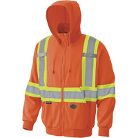 6940 Chandail capuche &agrave; fermeture &eacute;clair, Petit, Orange haute visibilit&eacute; EastCoast Offshore Supplies
