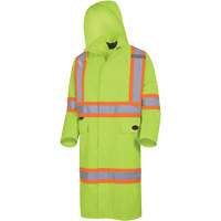 5631 The Rock 300D Waterproof Long Coat, Polyester, Small, High Visibility Lime-Yellow EastCoast Offshore Supplies