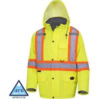 5031 Manteau de s&eacute;curit&eacute; matelass&eacute; imperm&eacute;able, Jaune lime haute visibilit&eacute;, Petit EastCoast Offshore Supplies