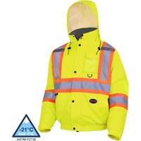 5033 Waterproof Winter Quilted Safety Bomber Jacket, Polyester, High Visibility Lime-Yellow, Small EastCoast Offshore Supplies