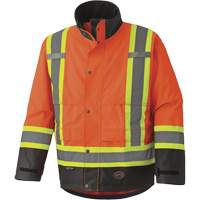 5400 300D Trilobal Ripstop Waterproof Safety Jacket, Polyester, Black/High Visibility Orange, 2X-Large EastCoast Offshore Supplies
