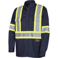 4414 Button-Down Work Shirt, Poly-Cotton, Small, Navy Blue EastCoast Offshore Supplies