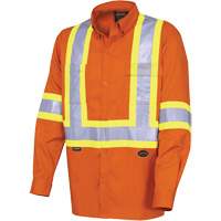 4441 Ultra-Cool Long-Sleeved Safety Shirt, Cotton, Small, High Visibility Orange EastCoast Offshore Supplies