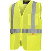 6944 FR Safety Vest, High Visibility Lime-Yellow, Small, Polyester EastCoast Offshore Supplies