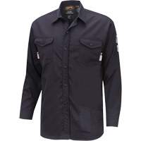 7742 FR-Tech&reg; Flame-Resistant Safety Shirt, Small, Navy Blue EastCoast Offshore Supplies