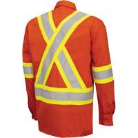 7743 FR-Tech&reg; Flame-Resistant Safety Shirt, Small, High Visibility Orange EastCoast Offshore Supplies