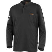 332 FR Interlock Henley Shirt, Small, Black EastCoast Offshore Supplies