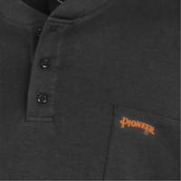 332 FR Interlock Henley Shirt, Small, Black EastCoast Offshore Supplies
