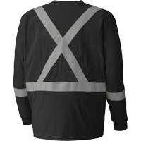 340SFA Flame-Resistant Long-Sleeved Safety Shirt, Small, Black EastCoast Offshore Supplies