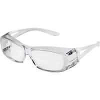 X350 OTG Safety Glasses, Clear Lens, Anti-Scratch, ANSI Z87+/Meets/Exceeds CSA Z94.3 EastCoast Offshore Supplies