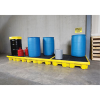 Ultra-Spill Pallet emboitable, 4 barils, Capacit&eacute; de d&eacute;versement 66 gal. US, 51" x 51" x 10" EastCoast Offshore Supplies