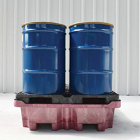 Palette de d&eacute;versement Ultra-Spill King, 4 barils, Capacit&eacute; de d&eacute;versement 85 gal. US, 51" x 51" x 17,5" EastCoast Offshore Supplies
