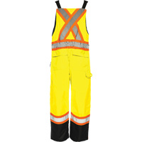 TO1 Winter Traffic Overalls, Polyester, Small, Black/High Visibility Lime-Yellow EastCoast Offshore Supplies