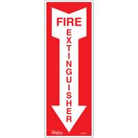 "Fire Extinguisher" Sign, 5" x 14", Vinyl, English with Pictogram EastCoast Offshore Supplies