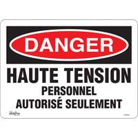 "Haute tension" Sign, 10" x 14", Vinyl, French EastCoast Offshore Supplies