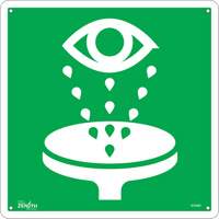 Eye Wash CSA Standard Safety Sign, 12" x 12", Aluminum, Pictogram EastCoast Offshore Supplies