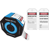 &eacute;tiquettes de danger pour barricade, Papier cartonn&eacute;, 3" la x 6-1/4" h, Anglais EastCoast Offshore Supplies