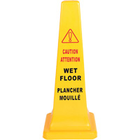 Wet Floor Safety Cone, Bilingual with Pictogram EastCoast Offshore Supplies