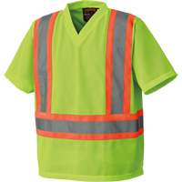 5993P Mesh Safety T-Shirt, Polyester, Small, High Visibility Lime-Yellow EastCoast Offshore Supplies