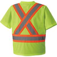 5993P Mesh Safety T-Shirt, Polyester, Small, High Visibility Lime-Yellow EastCoast Offshore Supplies