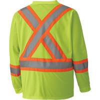 6985 Traffic Micro Mesh Long-Sleeved Safety Shirt, Small, High Visibility Lime-Yellow EastCoast Offshore Supplies