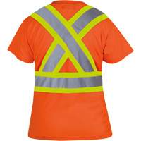 6948 Women's Bird's-Eye Safety T-Shirt, Polyester, X-Small, High Visibility Orange EastCoast Offshore Supplies