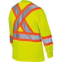 6969 Women's Bird's-Eye Long-Sleeved Safety Shirt, Polyester, X-Small, High Visibility Lime-Yellow EastCoast Offshore Supplies