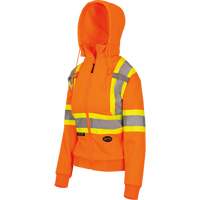 6924W Women's Fleece Hoodie with Zipper, Polyester, X-Small, High Visibility Orange EastCoast Offshore Supplies