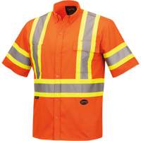 4442 Ultra Cool Short-Sleeved Safety Shirt, Cotton, Small, High Visibility Orange EastCoast Offshore Supplies